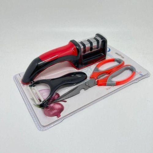 3 in 1 Manual Knife sharpener kitchen set