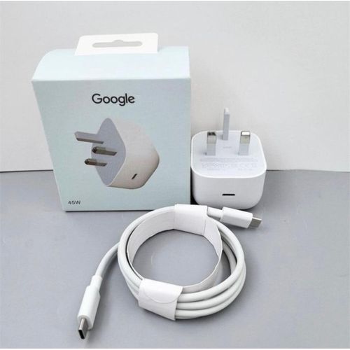 Pixel Original 45W USB-C Power Adapter - Fast Charger for Pixel 10/9/8/7,/fold/MacBook, and Tablets (UK Plug)