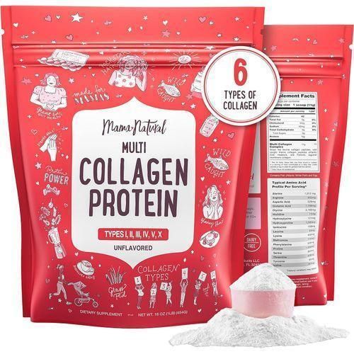 Multi Collagen Protein Powder Type I II III IV V X - Unflavored 454Grams