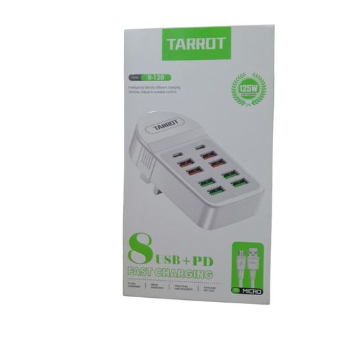 8in1 USB&Type-C Port 125W Fast Charging Charger+Micro Cable