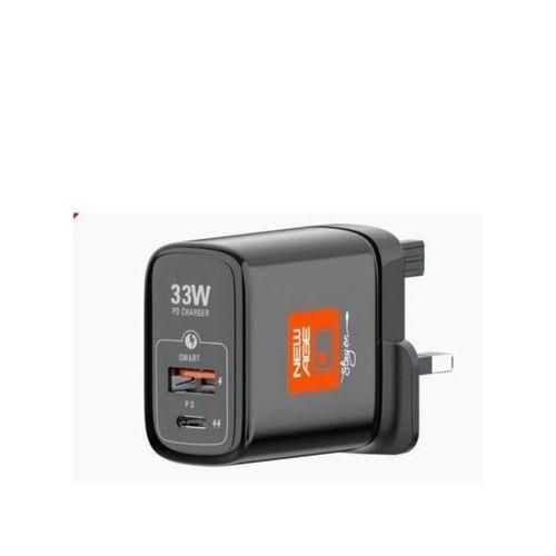 33w) USB-C & USB-A output super fast charger with cable