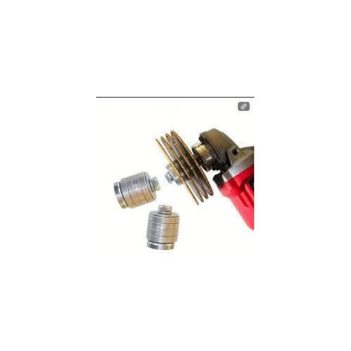 M10 angle grinder to grooving/slotting machine conversion adapter