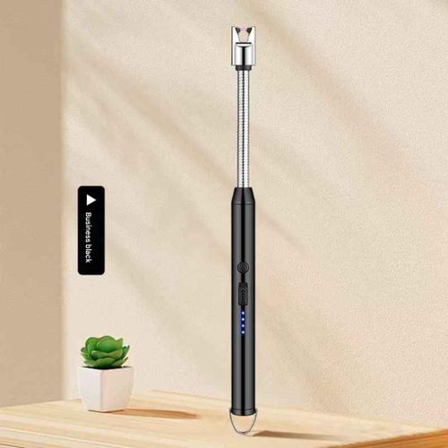 WINDPROOF FLEXIBLE USB MULTIPURPOSE LIGHTER, USB 360° Windproof BBQ Lighter, Long Cooking Lighter with Flameless Plasma Ignition, Electric Arc for Gas Stoves, USB Rechargeable Flameless Arc Lighter