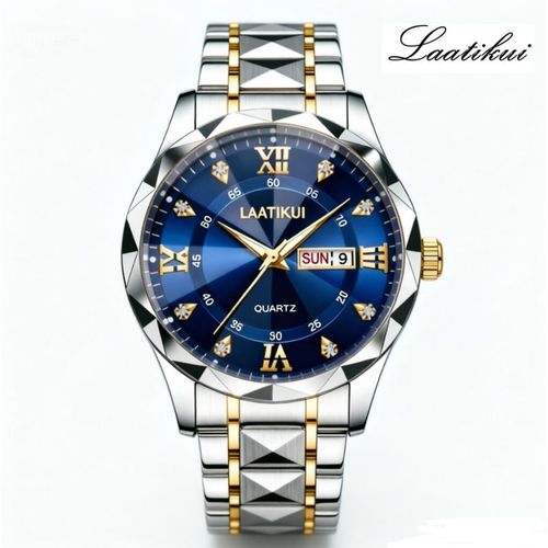 Men's Quartz Watch Waterproof Business Casual Luminous Wristwatch for Gift