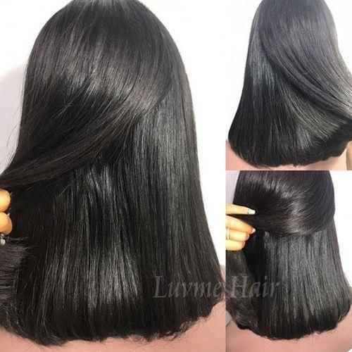 Bob Wig Hair Closure Wig Silky Blunt Cut