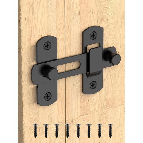 Sliding Barn Door Lock Stainless Steel Gate Latches Flip Latch Safety Door Bolt Latch Lock for Cabinet Bathroom Outdoor Garage Garden Closet Door