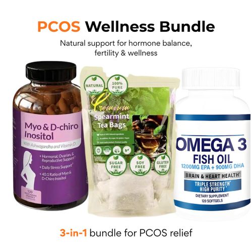 Care Bundle – Inositol + Omega-3 Fish Oil + Spearmint Tea