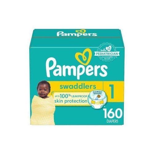 Swaddlers Newborn Baby Diapers, Size 1, 2-5kg, (160 Count)