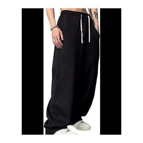 Beautiful plain black baggy joggers 1pcs multicolored
