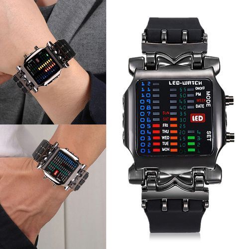 Men's Digital LED Creative Watch Binary Wrist Watch