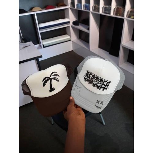 2-In-1 Unisex Graphic Printed Mesh Trucker Face Caps Set