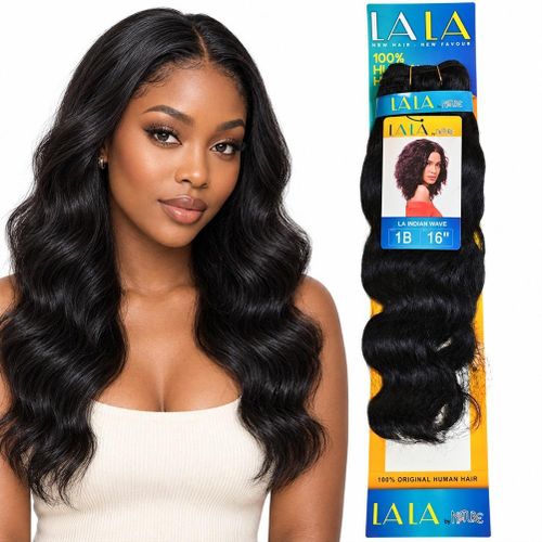 Indian Wave Human Virgin Hair Bundle, Natural Black, 100g, Double-Stitched Weft, 10–16 Inches