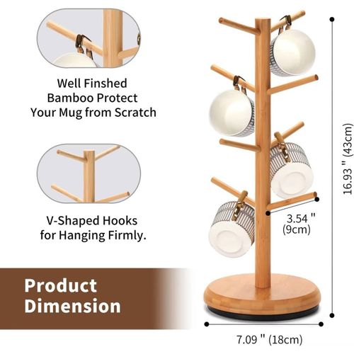 Bamboo cups rack