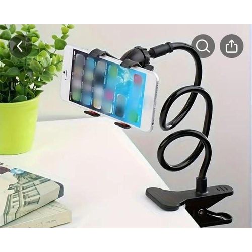 360° Flexible Mobile Phone Holder Stand Clip – Adjustable Gooseneck Smartphone Mount For Bed, Desk & Table