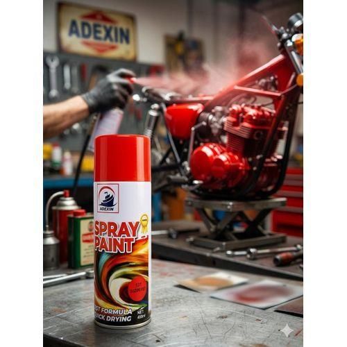 EASY PAINTING SOLUTION– Adexin Spray Paint 450ml Red, Quick Drying Aerosol Paint, Multi-Purpose Spray Paint for Metal, Wood, Plastic & DIY Projects, Touch-Up Paint, Decorative Coating for Home, Automotive, Furniture & General Repair