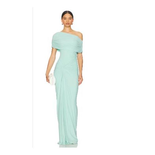 The Mesh-Neckline Bodycon Gown