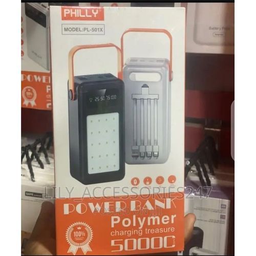 50000mA POWER BANK FAST CHARGE TYPE C INPUT BLACK