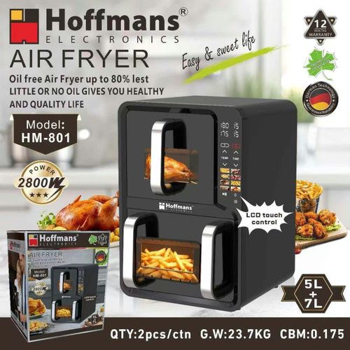 High Quality LCD Touch 5L + 7L Air fryer