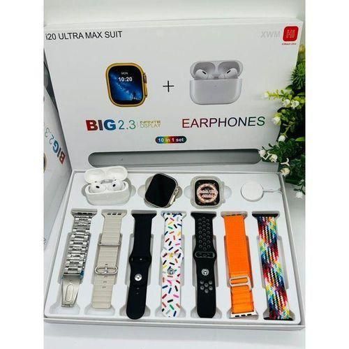 i20 Ultra Max Suit Smart Watch with 7 Straps Protective Case 49MM 2.3 Inch Screen Smartwatch for IOS/Android