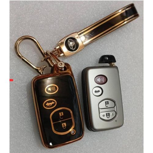 Toyota 3 buttons key shell+ key protective case cover+ key holder