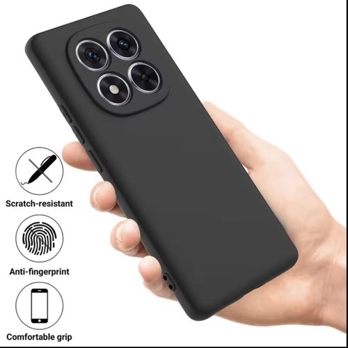 Redmi Note 14 Pro Plus , Note 14 Pro & Note 14 Silicone Case & Pouch – Slim, Durable & Shock-Absorbing with Advanced Camera Protection. ( Black )