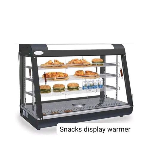 High Standard Snack Display Warmer With Three Shelves-Adjustable Temperature And Internal Lighting