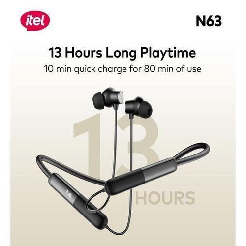 N63 Neckband ENC Clear Voice Calls Playtime 10mm Extra Bass Driver IPX5 Wireless Headphones