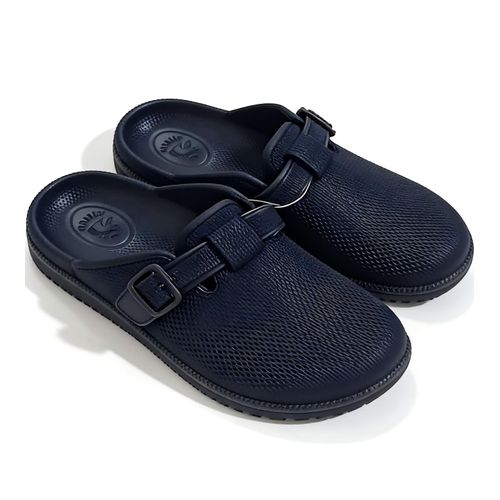 Men's Trendy Quick Dry Adjustable Buckle Strap Slip On Clogs - Black Waterproof Non-Slip Casual Outdoor Walking Slippers For Nigeria Rainy Season