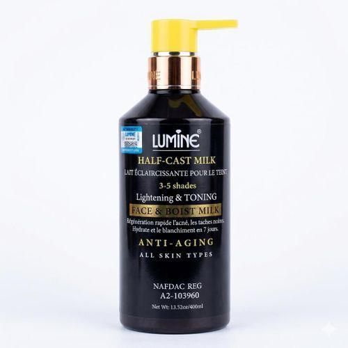 Lumine-Half Cast Milk Lightening & Toning Anti-Aging Face & Body Lotion 400ml.
