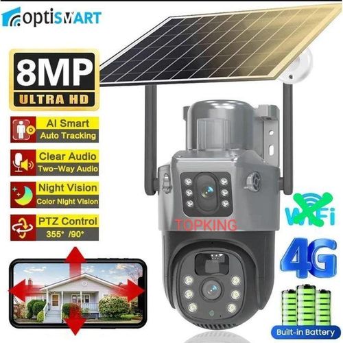 V380 8MP DUAL LENS PTZ SOLAR CAMERA