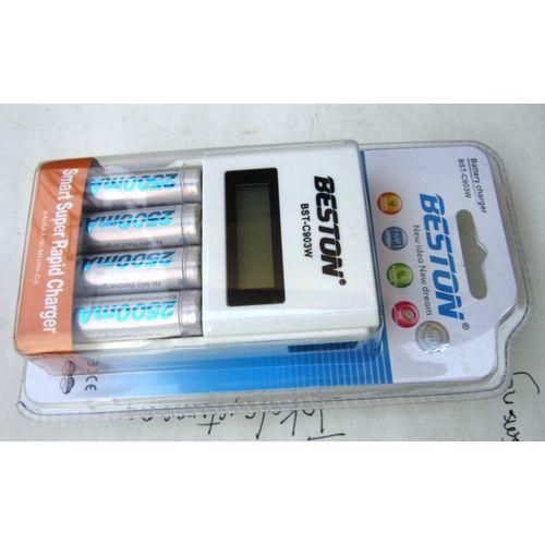 BESTON AA/AAA LCD Smart Charger With 4 Batteries.