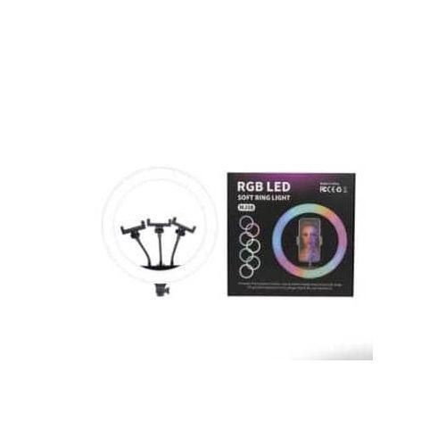 16 INCH RINGLIGHT RGB With 3 PHONE HOLDERS AND STAND