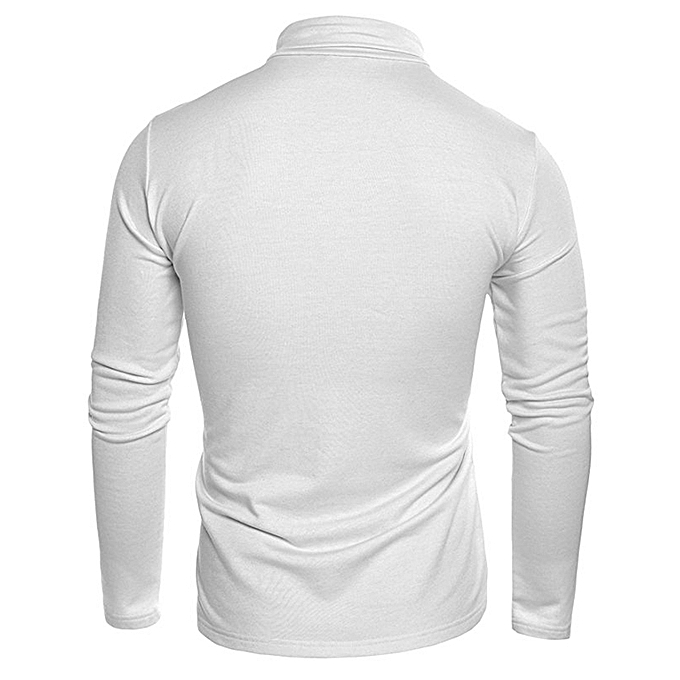 Fashion Men Men Turtleneck Plain T-Shirt - White | Jumia.com.ng