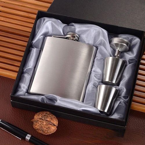 Portable Stainless steel hip flask set