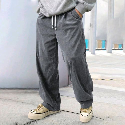 Baggy corduroy pant with slant pockets