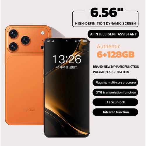 Local Stock- M17ProMax 6.56 FHD Super LCD Display, 8-core high-speed processor, System display memory of 16GB RAM + 512GB ROM, 6000mAh Battery, Premium Aluminum Body- Orange