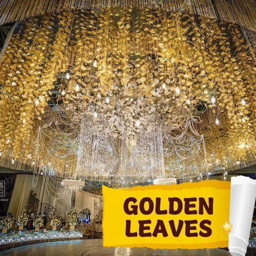 12 Pieces 7 feet Pack Artificial available Colour Grape Leaves Garland – Vibrant Hanging Vines for Home, Party & Event Decor