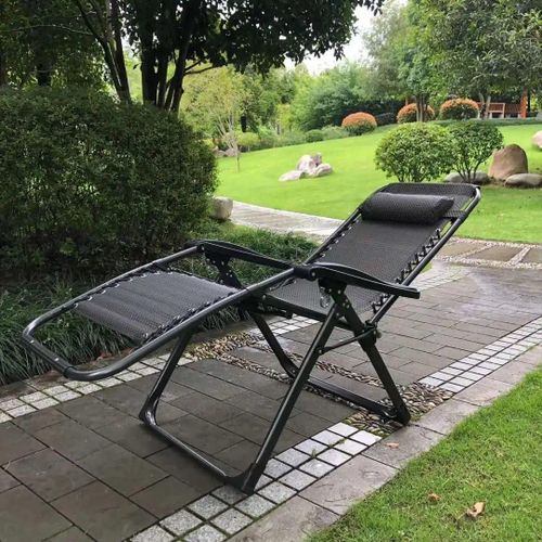 tle: Zero Gravity Recliner Chair - Foldable Outdoor Lounge Chair With Headrest For Garden Patio Beach