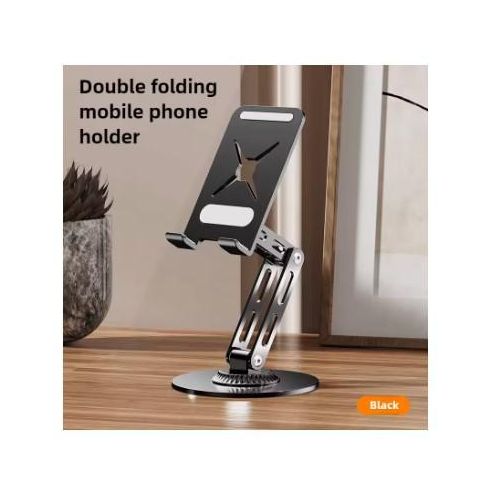 360° Metal Desk for QC Mobile Phone Holder Stand Adjustable Desktop Tablet Holder Cell Phone Stand