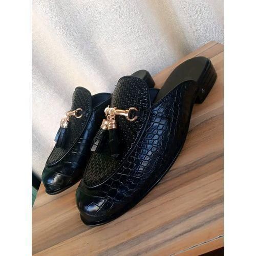 Men's Chain Top Half Shoe Black