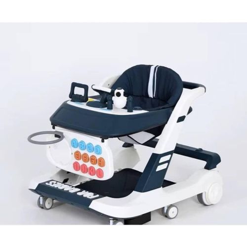 Multifunctional baby walker with activity center and music