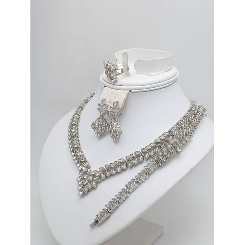 Super Bling 4-in-1 Collection: Exotic Zirconia & Diamond Iced-Out Quality Jewelry Set for Ladies