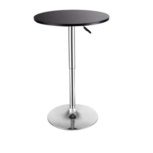 Modern adjustable-height round pedestal table