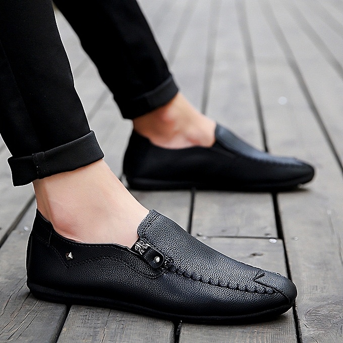 Longo Men's Casual Shoes Korean Loafers Shoes-Black | Jumia.com.ng