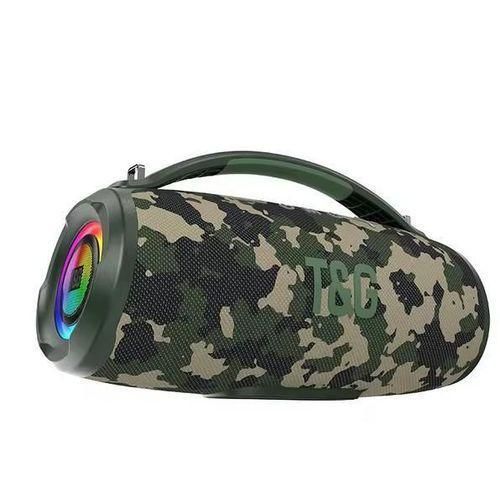 TG-395 HIFI Quality Boombox Wireless Blue-tooth Outdoor Portable Speaker Party LED Colorful Light Woofer Bass Waterproof Speaker GREEN