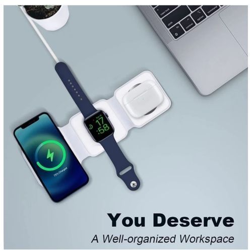 3-in-1 Wireless Charger For Iphone, Smartwatch, Earpods