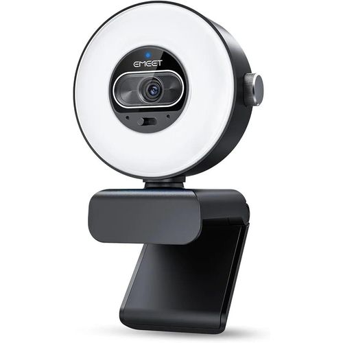 SmartCam S600L 4K Streaming Webcam, Built-in RGB Ring Light, PDAF Autofocus, 60FPS, Privacy Cover