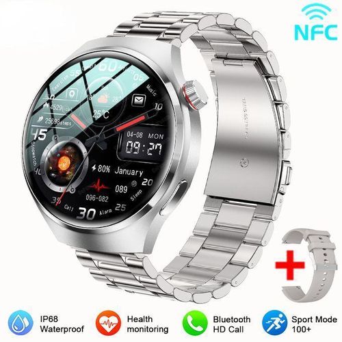 2026 NFC Smart Watch GT4 Pro GPS IP68 Waterproof Blood Sugar Smartwatches For Huawei Android IOS