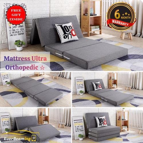 Orthopedic Luxurious Portable Foldable mattress _ 4ft x 6ft _ Grey