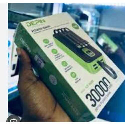 30,000mAh Power Bank with 4 inbuilt Cables, LED Display